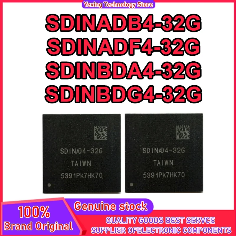 SDINADB4-32G SDINADF4-32G SDINBDA4-32G SDINBDG4-32G emmc BGA153 32G flash memory IC New Original in Stock