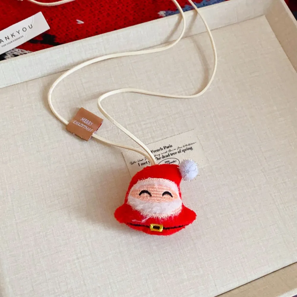 Elegant Santa Claus Christmas Necklace Snowman Elk Sweater Chain Pendant Clothing Accessories Lanyard Long Necklace Girl
