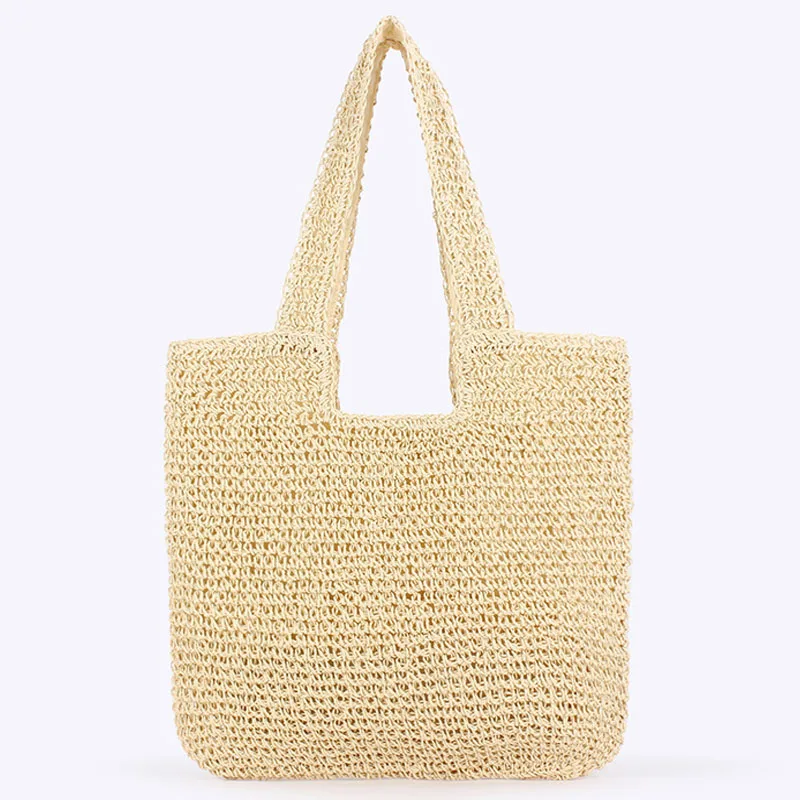 

Beach Bags for Women Summer Soft Large Woven Shoulder Purse Handbag, Beach Tote Straw Bag for Summer Vacation