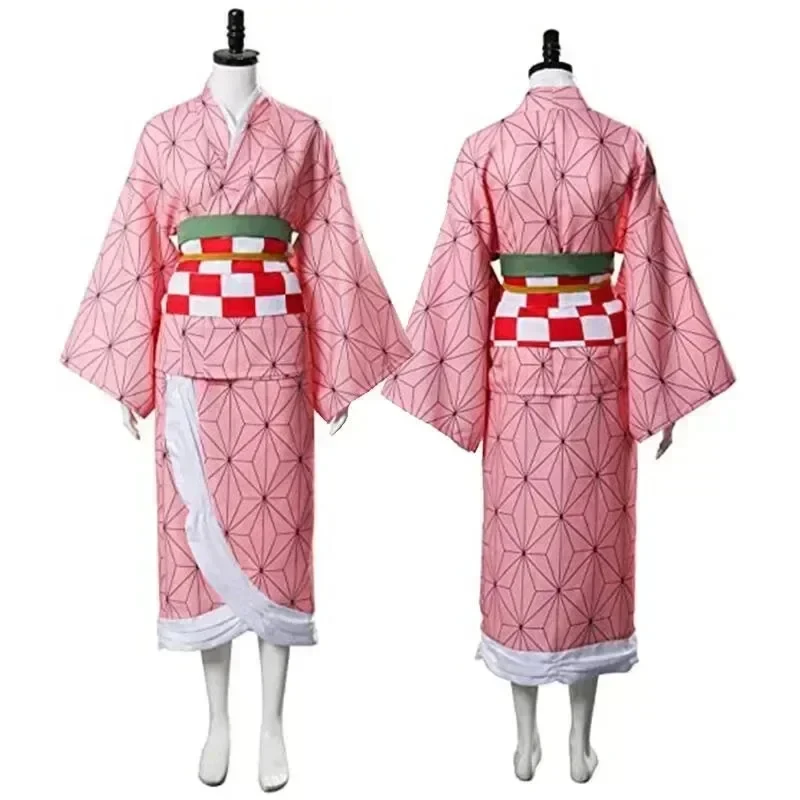 

❤2026✚Anime Nezuko Cosplay Kamado Nezuko Cosplay Costume Nezuko Wig Uniform with Props for Adult Kids Halloween Carnival Costum◀