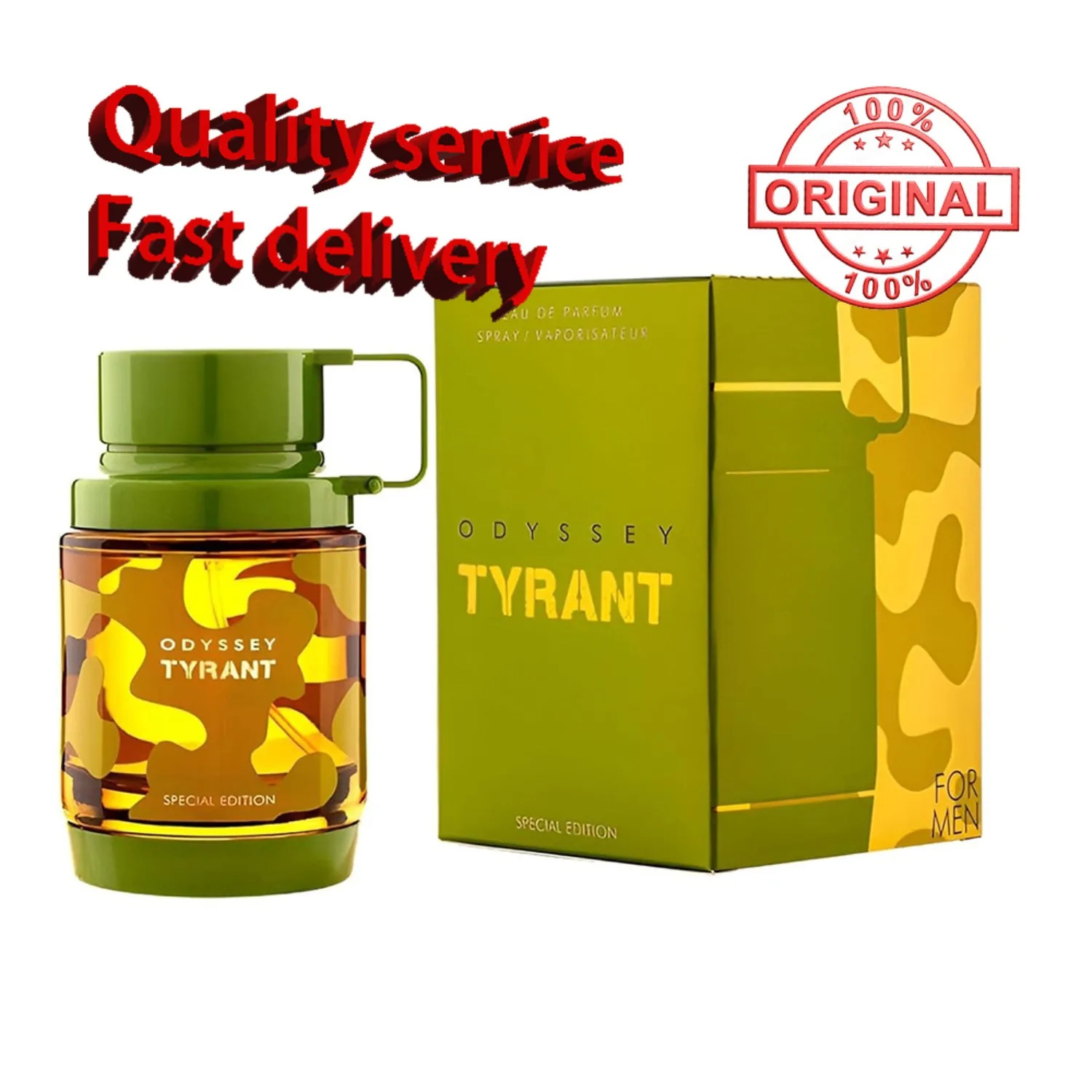 

100ml Original Arab Perfumes Odyssey Tyrant Perfume High Quality Men's Cologne Body Spray Lasting spicy wood Fragrance Present