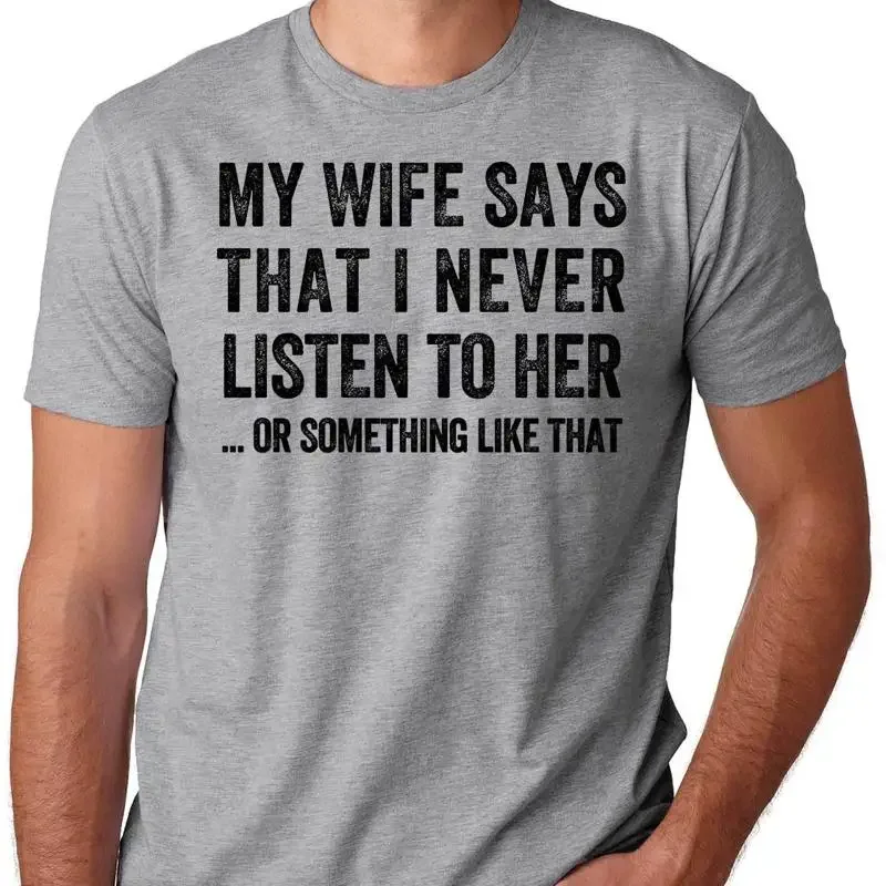 Funny T Shirt For Husband Hubby Wife Couple Birthday Humor