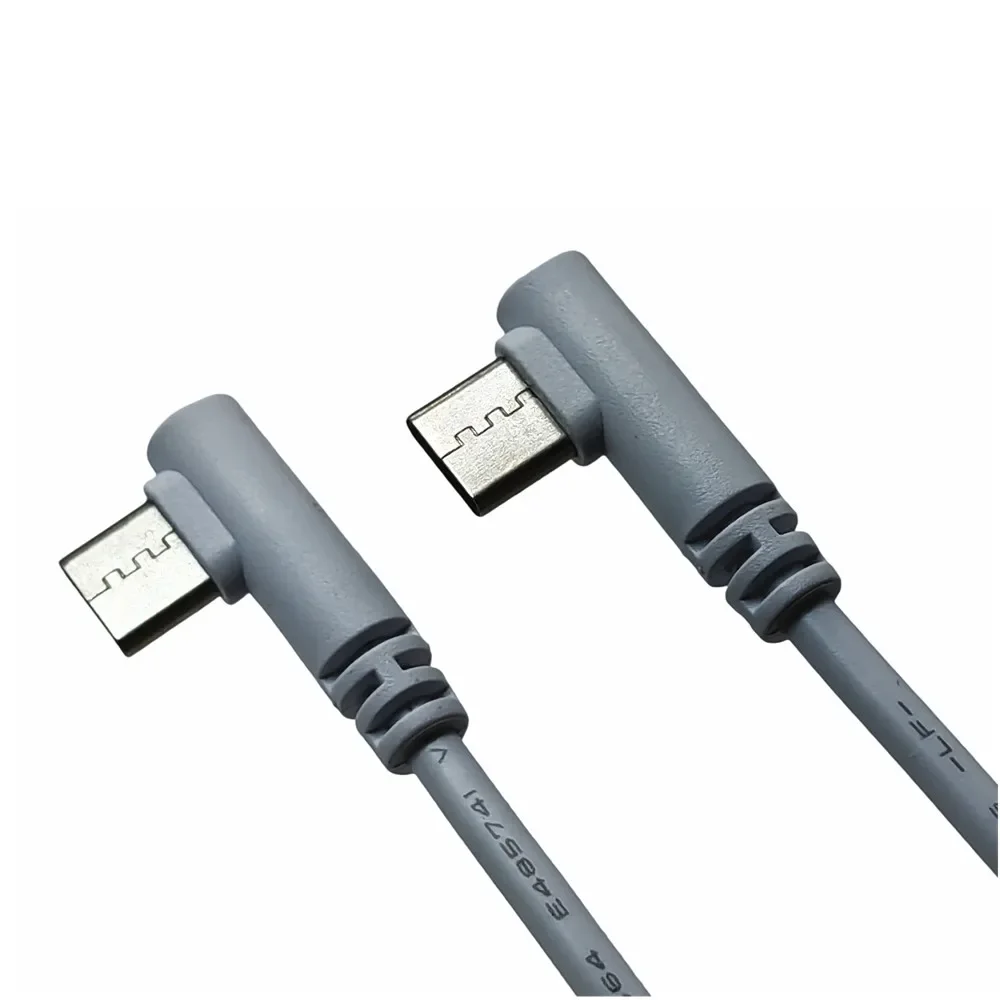 0.2m Fast Charging Line USB C to USB Type C Cable Right Angle Wire 90 Degree Data Cable For Mobile Phone 22AWG