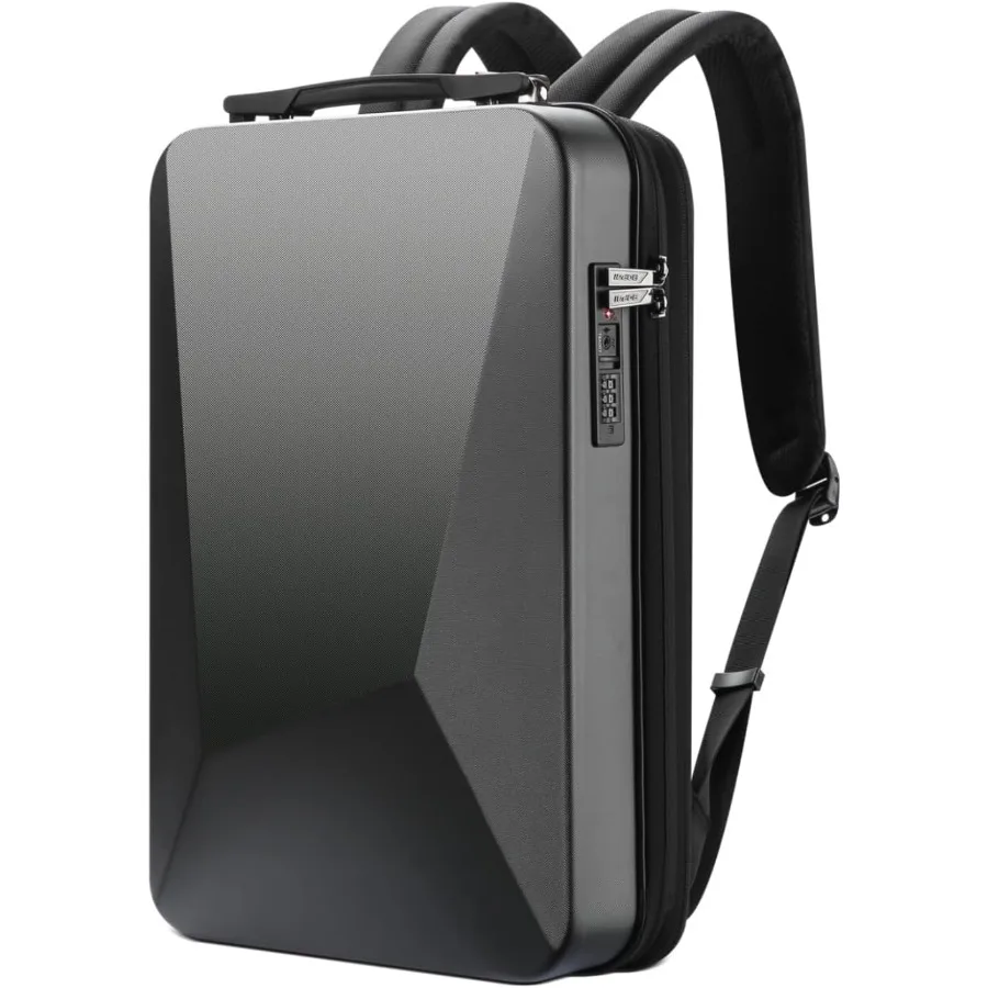 حقيبة ظهر للكمبيوتر المحمول من BOPai Hard Shell Tsa للرجال حقيبة ظهر للألعاب مقاس 17.3 بوصة حقيبة ظهر مضادة للسرقة خفيفة رفيعة باللون الأسود بمنفذ USB W #1