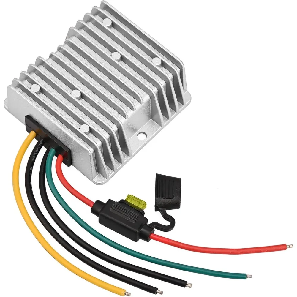

24V 36V 48V Step Down to 12V 20A 360W Buck Converter Golf Cart Volt Voltage Reducer Regulator Waterproof Transformer with Fuse
