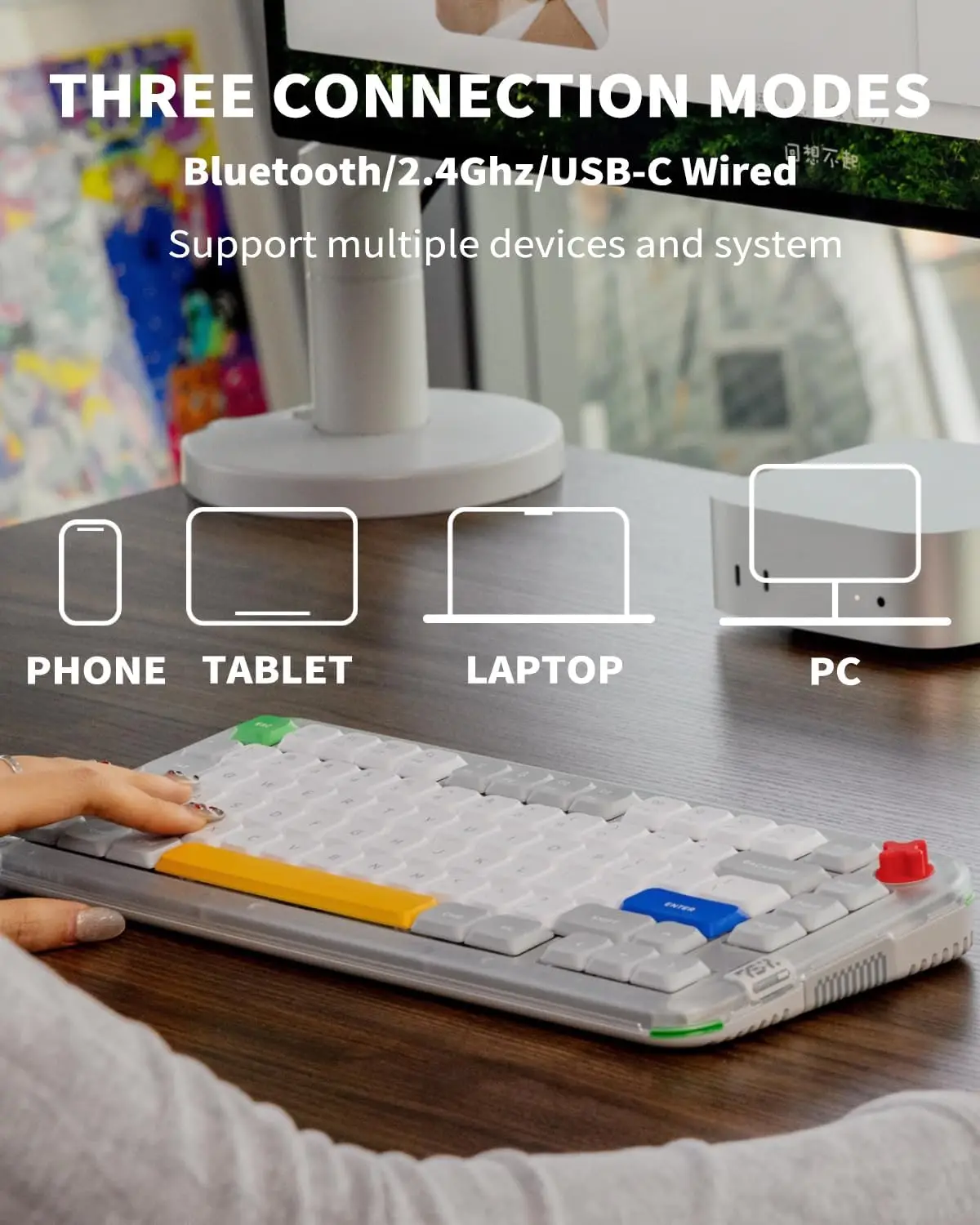 NuPhy ®   Firmware per tastiera meccanica personalizzata NuPhy Kick75 con profilo ibrido NuPhyIO