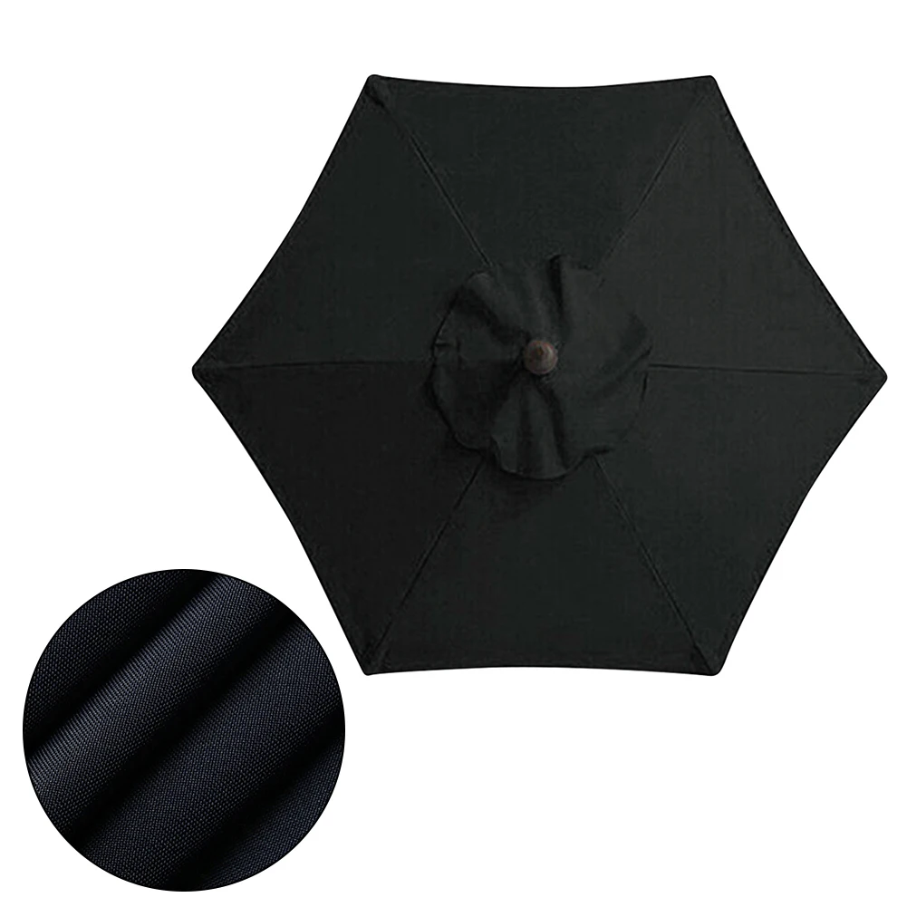 6 Bones Umbrella Replacement Canopy Waterproof 2m Parasol Umbrella Surface UV Protection Detachable for Outdoor Beach Garden