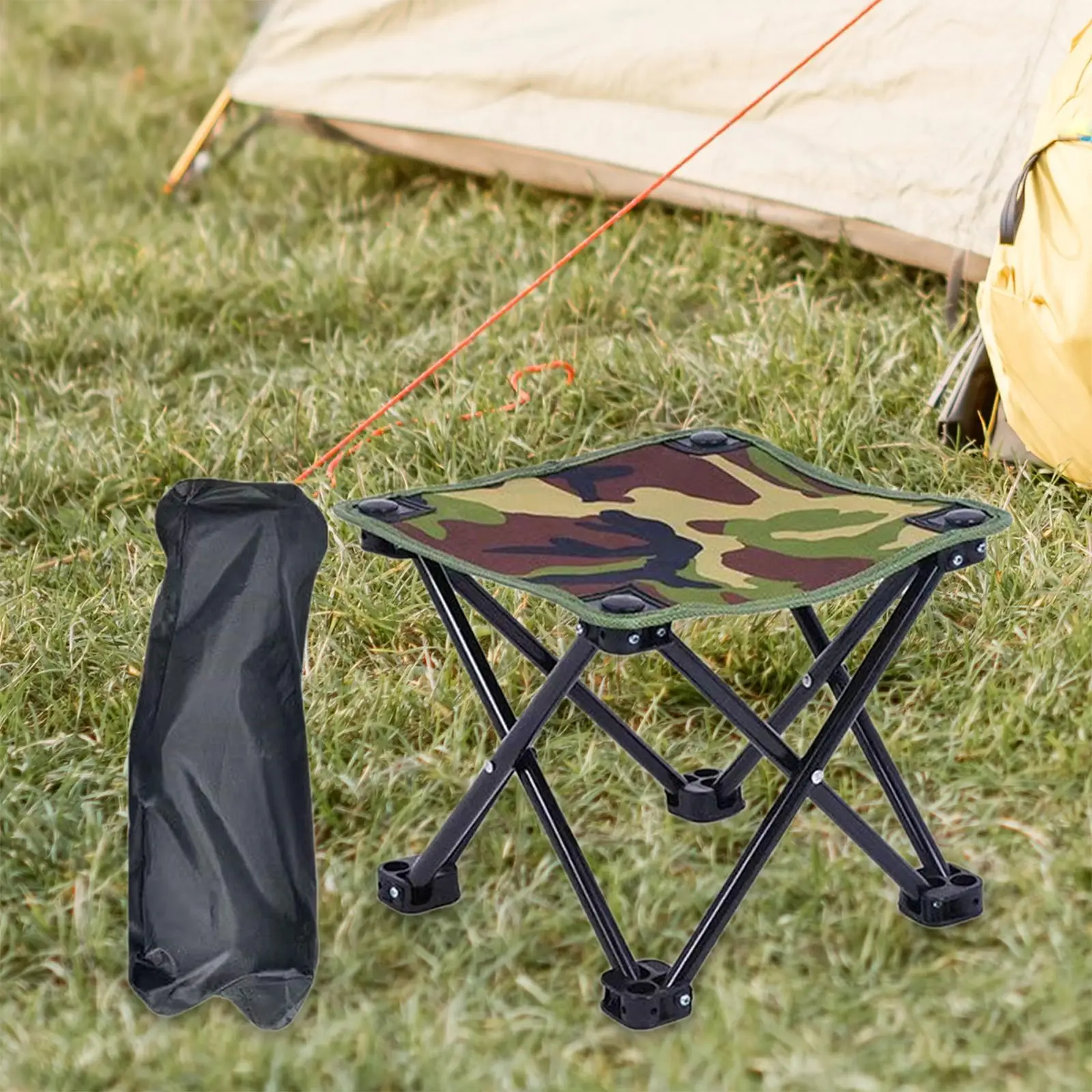 Folding Camping Stool Outdoor Foot Stool for Lounge Outdoor Sports Traveling