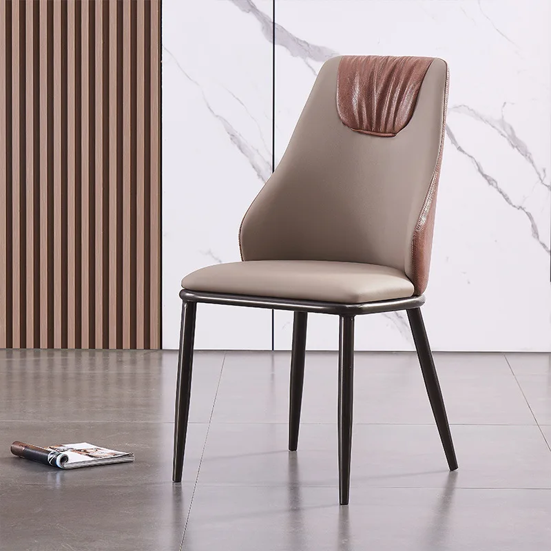 Customized Nordic Modern Minimalist Dining Chairs with Soft Wrap and Comfortable Backrests for Home Dining Tables Study Rooms