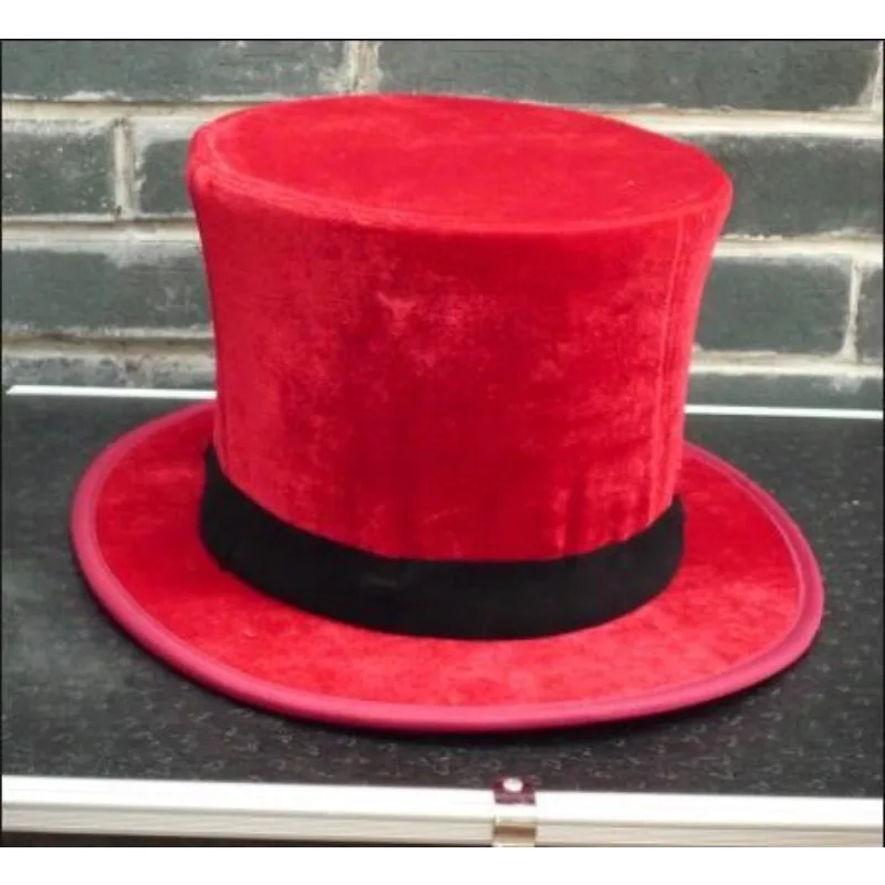 Red Folding Top Hat Magic Illusions For Magicians,Goocheltrucs Professionele Close-Up Magia Profesional Escenario