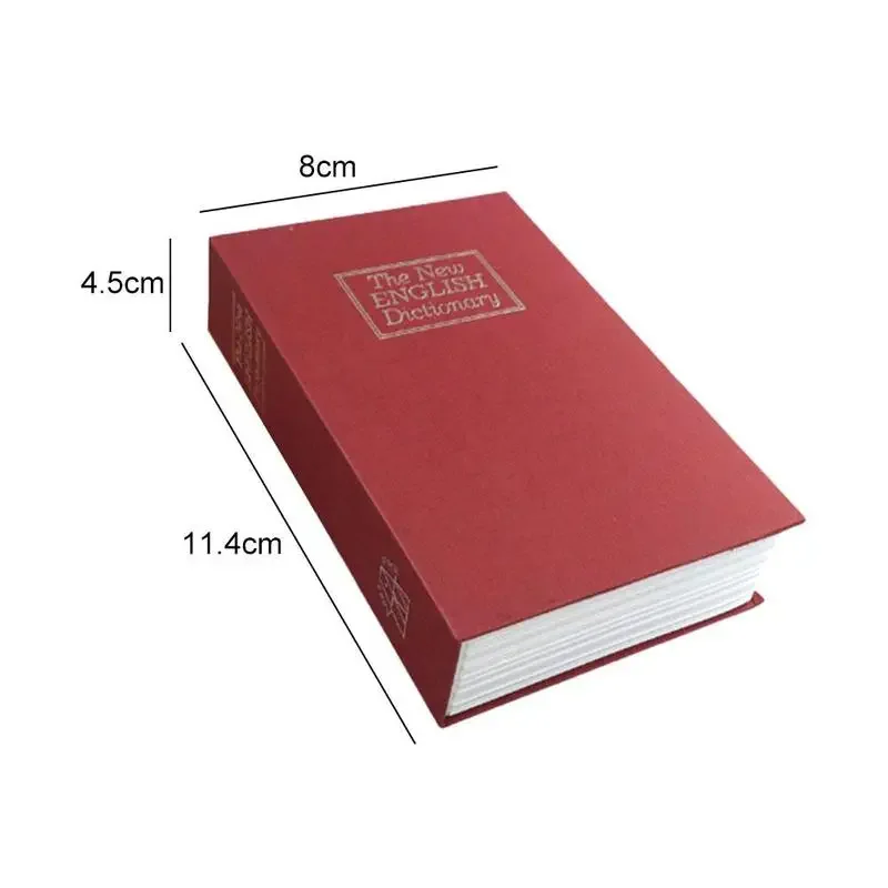 Key Box Piggy Bank Change Storage Mini Safe Box Book Hidden Lock Simulation Dictionary Money Safe Security Cash Secret L7E1
