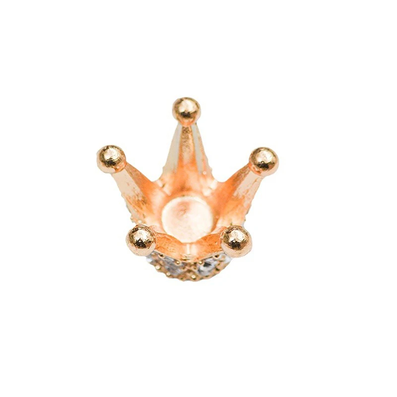 New 2/3pcs Dollhouse Miniature Gold Mini Alloy Crown Rhinestone Princess Crown Small Tiara Model Toys Dollhouse Accessories
