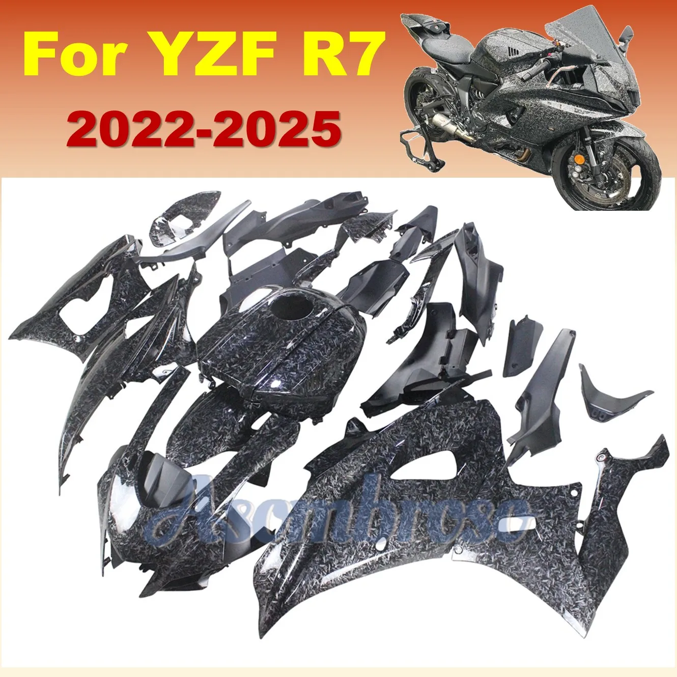 Forged Carbon Fiber Fairing Kit For Yamaha YZF R7 2022 2023 2024 2025 yzf-r7 22 23 24 Motorcycle ABS Bodywork Cowl Kit