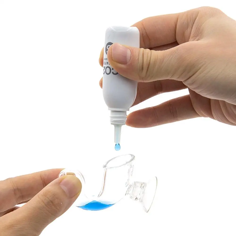 Transparent Glass Co2 Monitors Carbon Dioxide Detector With Monitor Fluid For Aquarium Fish Tank