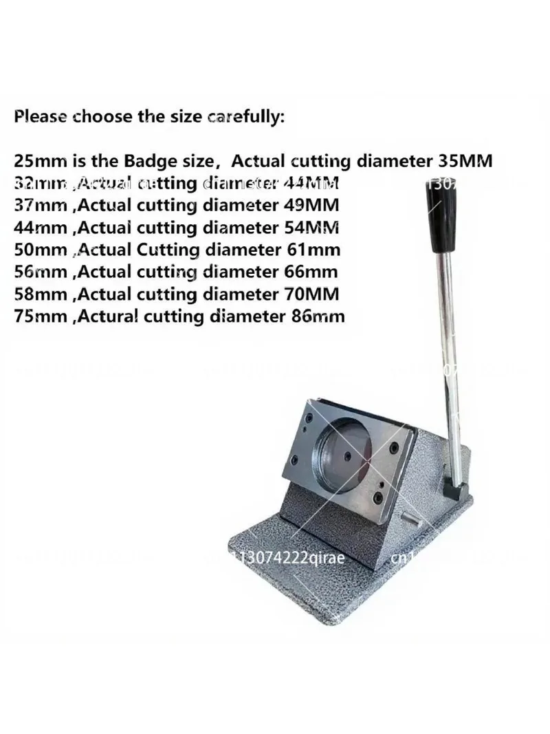 25mm 32mm 37mm 44mm 50mm 56mm 58mm Paper Cutter GraphicPunch Die Cutter,Commercial small circular badge paper cutting machine