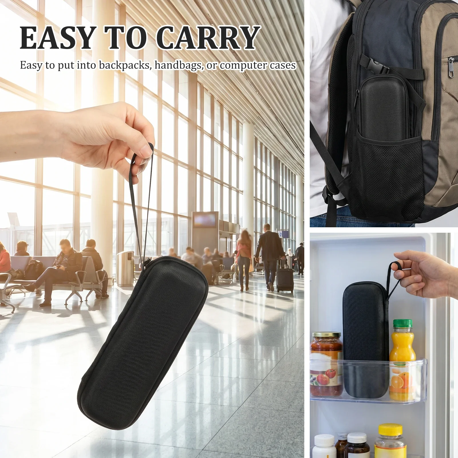Insulin Vial Carrying Case Fridge Portable Peptide Vial Storage Box Foam Protective Hard Shell Vial Pens and Needle Organizer