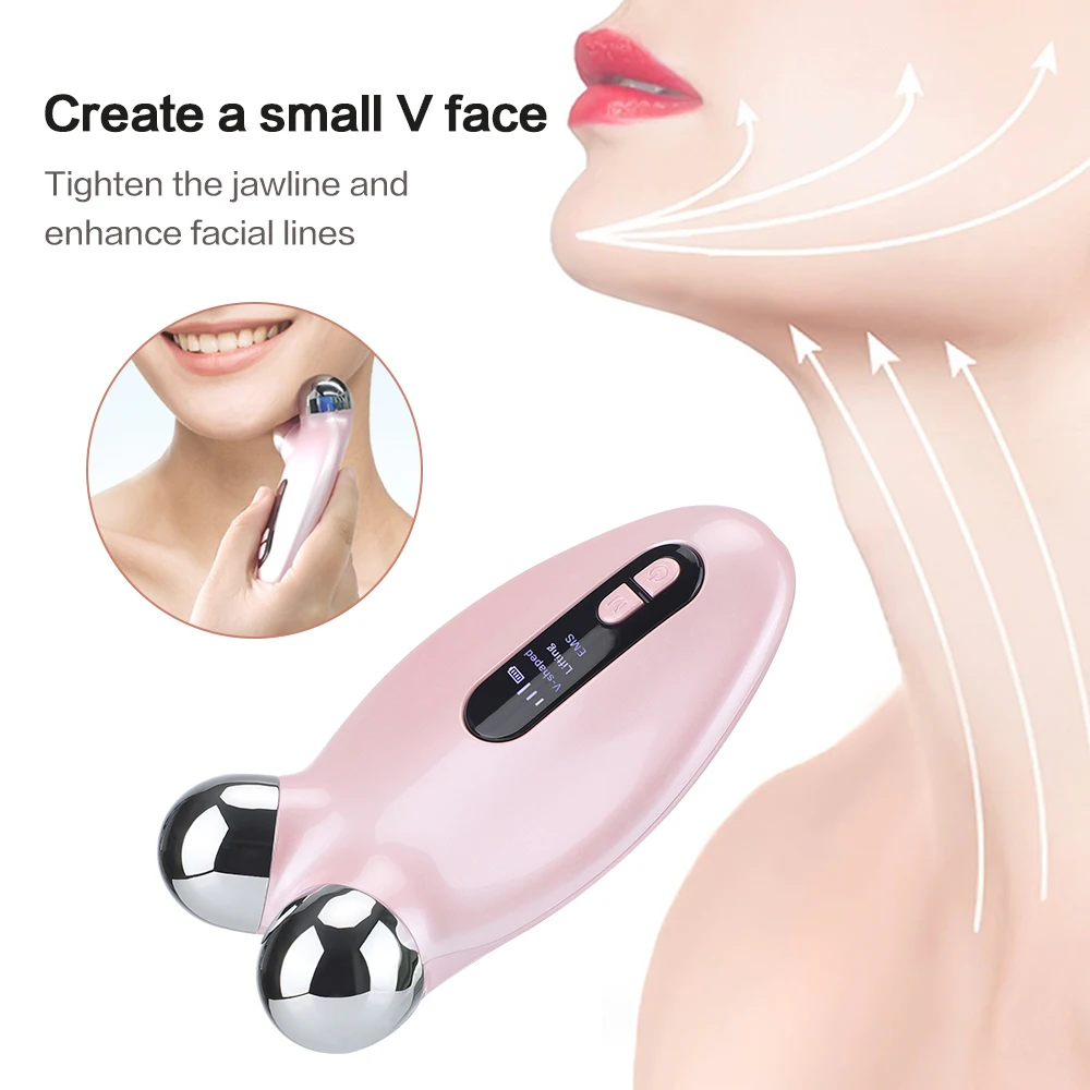 Ems Gesichts massage gerät Walze Mikros trom Facelifting-Maschine V-Face Roller Massage gerät Haut verjüngung Anti-Falten-Beauty-Gerät