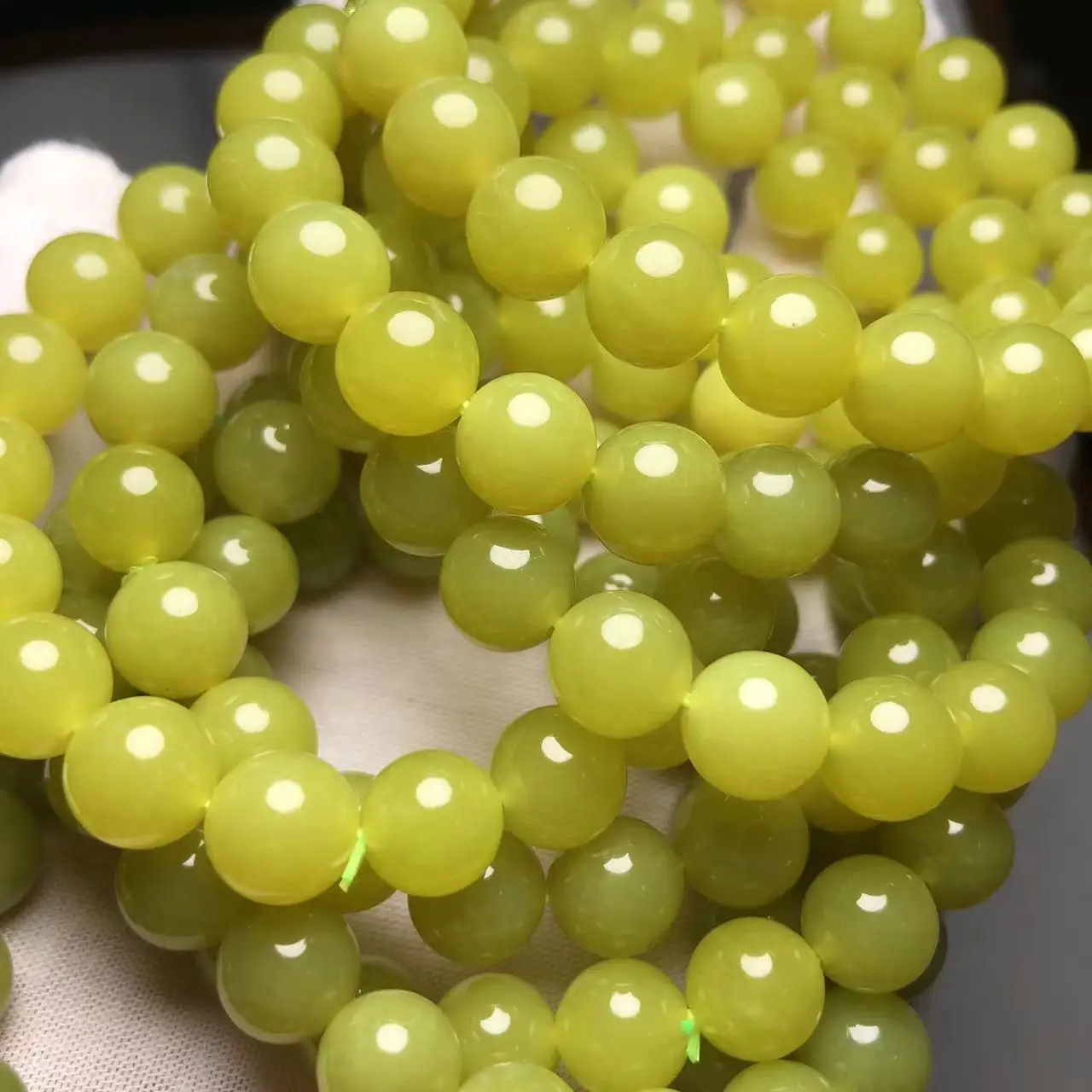 Meihan (Free Shipping) Wholesale Top Natural Xiuyan Jade Smooth Round Stones Beads Bracelet For Jewelry Making Design DIY