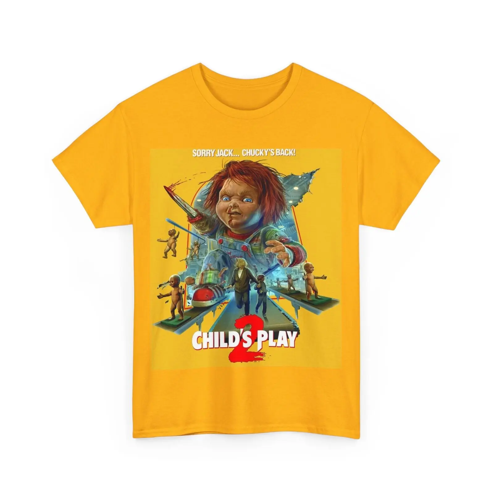 

Child’s Play 2 Movie 1990 Chucky Horror T Shirt Unisex Heavy Cotton Tee