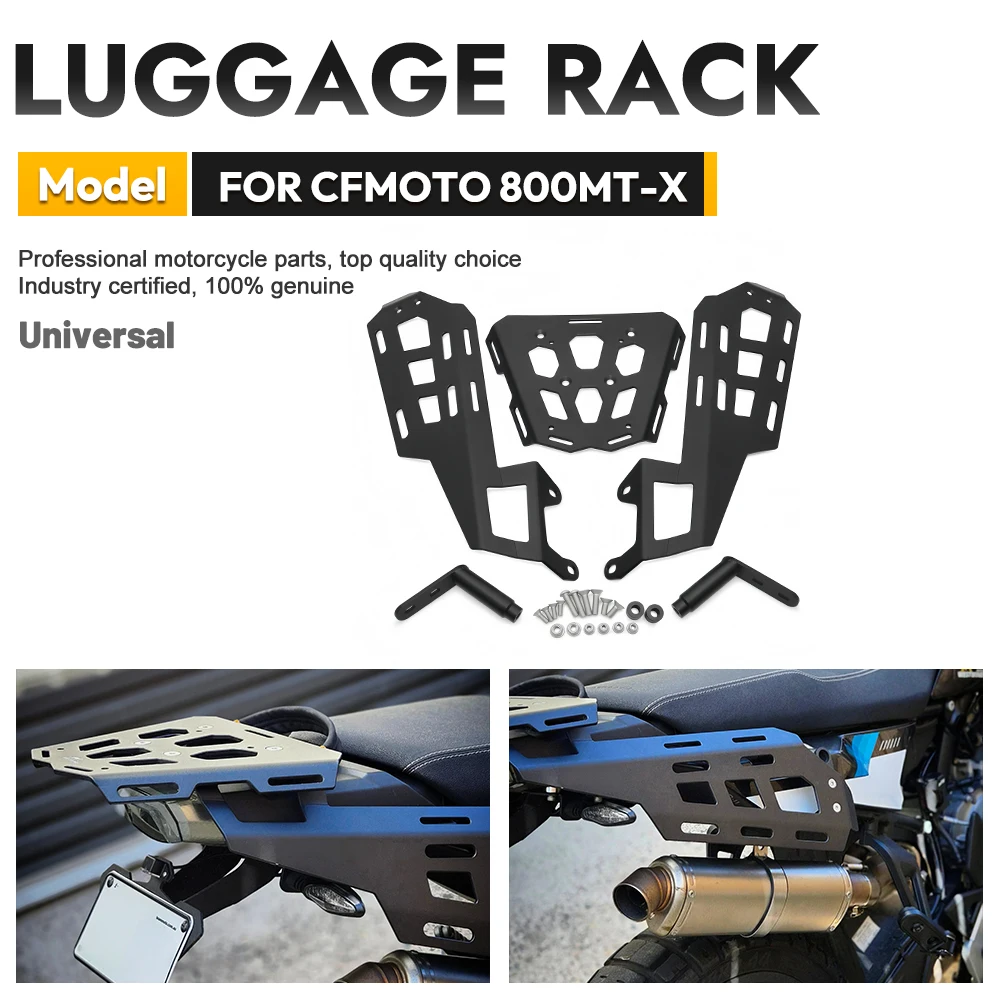 Motorcycle Rear Cargo Rack Tail Bag Luggage Bracket Tailbox Support Suitable For CFMOTO 800MT-X 2024-2026
