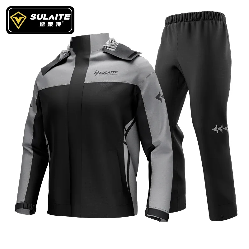 SULAITE Motorcycle Raincoat Suit Men Outdoor Waterproof Rainwear