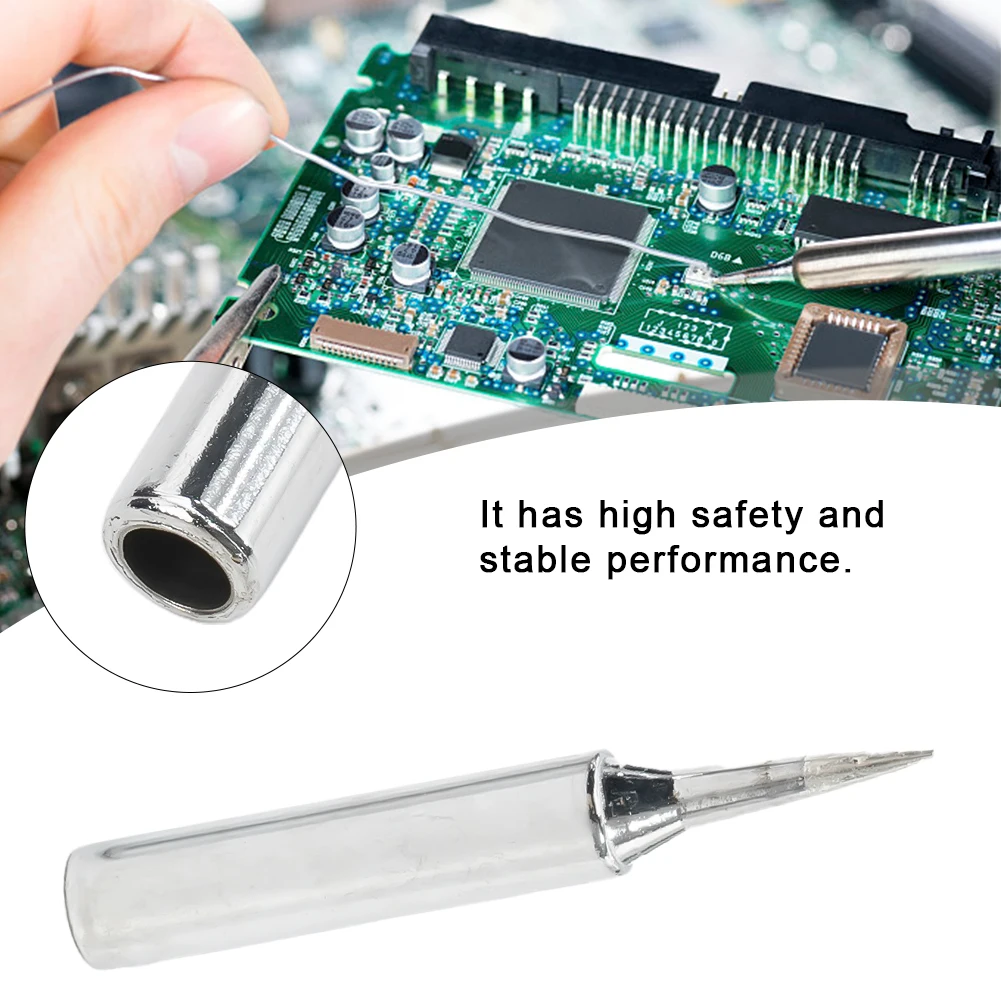 

Light Weight Small Size 10 Pack Soldering Iron Tip 1.65\\\\\\\\\\\\\\\" Silver Stable Performance 200~480℃ 900M-T-I / 900M-T-B