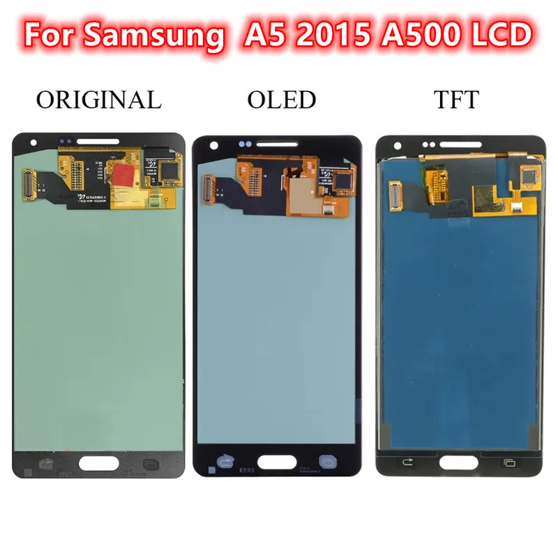 tested   For Samsung  A5 2015 A500 LCD Display Touch Screen Digitizer Assembly Replacement A500H A500F Phone Repair Parts