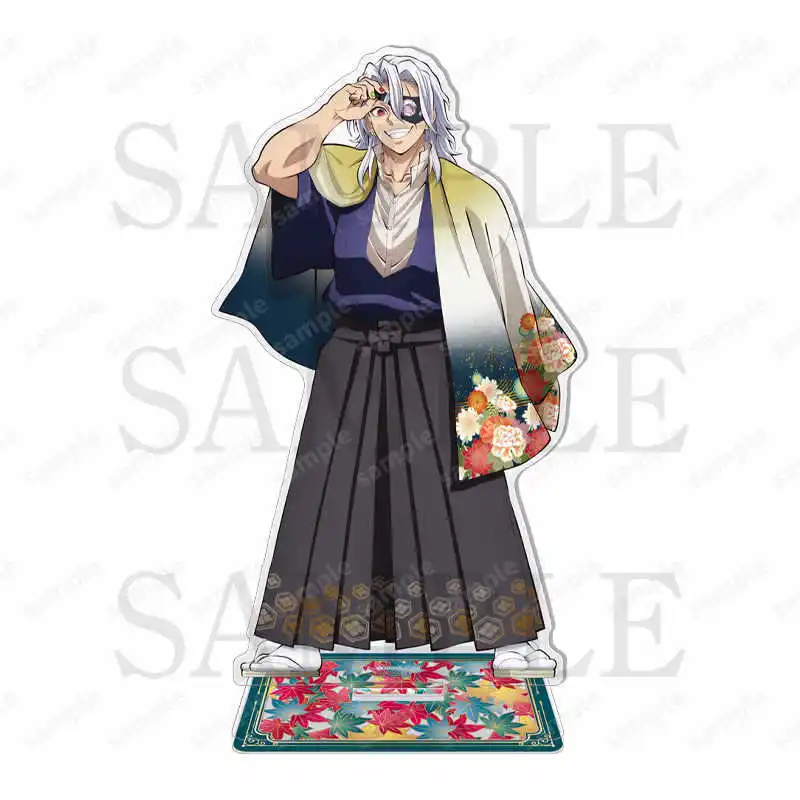 3 styles Anime Demon Slayer Kimono stance Acrylic card bracket model Toys doll Desk Decor Collectible Gifts