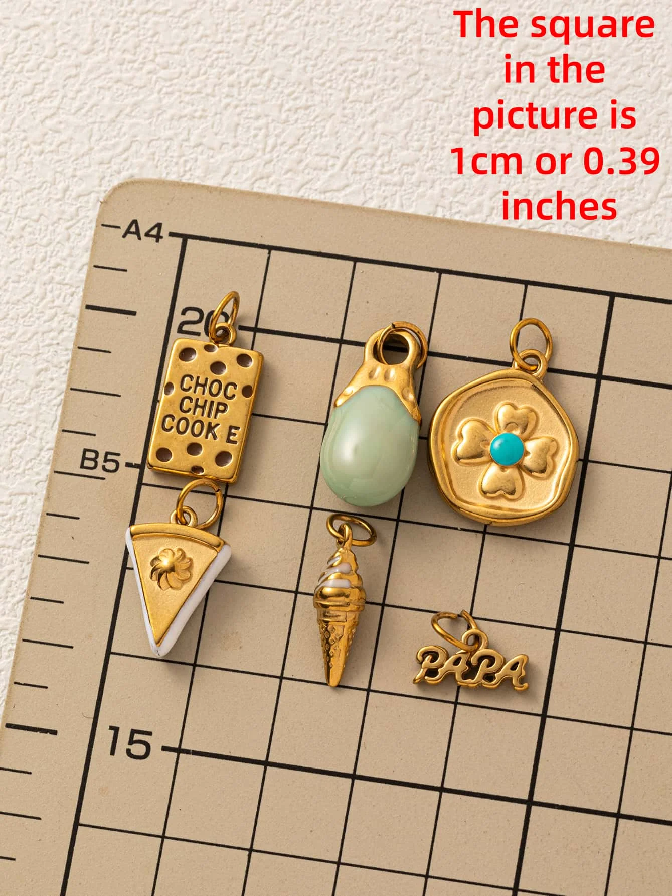 Edelstahl-Anhänger in Herzform mit Glühbirne und Blume für Eiscreme-DIY-Schmuck – schlicht und frisch, trendig. – Detail 1