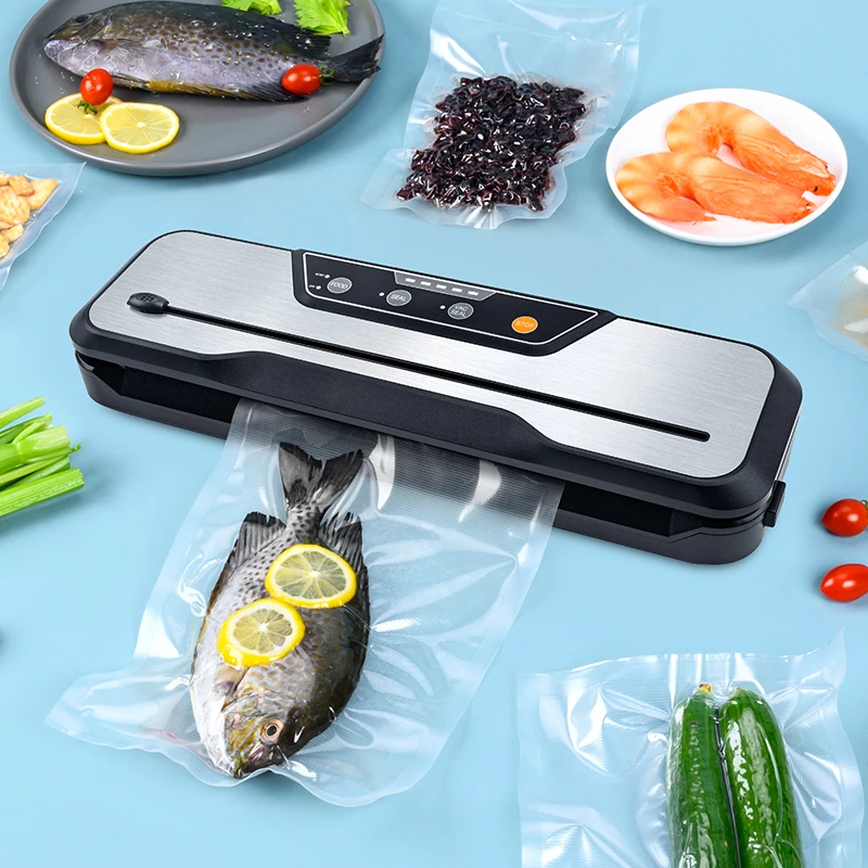 LAIMENG Household Vacuum Sealer Sous Vide Vacuum Packing Machine For Kitchen Storage Food Vacuum Sealer bag Vacuum Rolls S299