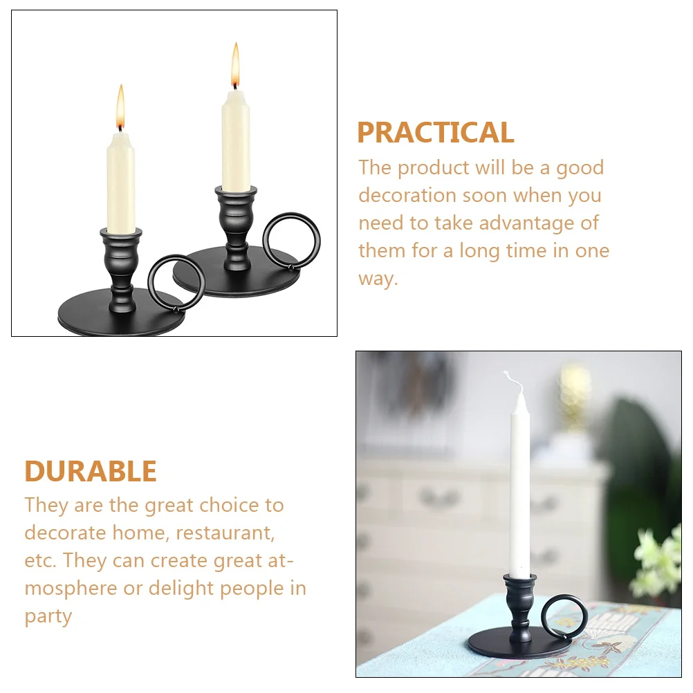 

2pcs C Holder Simple Home Decor Retro Home C Table C Metal Craft Vintage Lighting Accessories