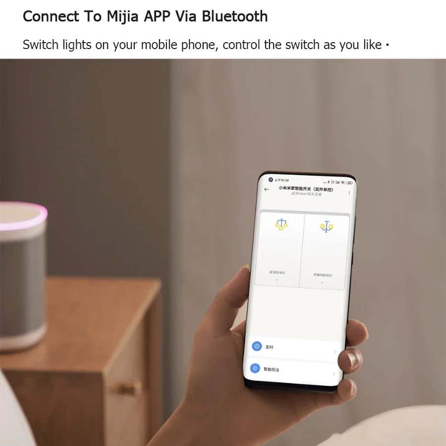 Xiaomi Mijia Smart Wall Switch Live Line Version Wifi Wall Light Switch OTA Upgrade Smart Linkage Works with Mihome App