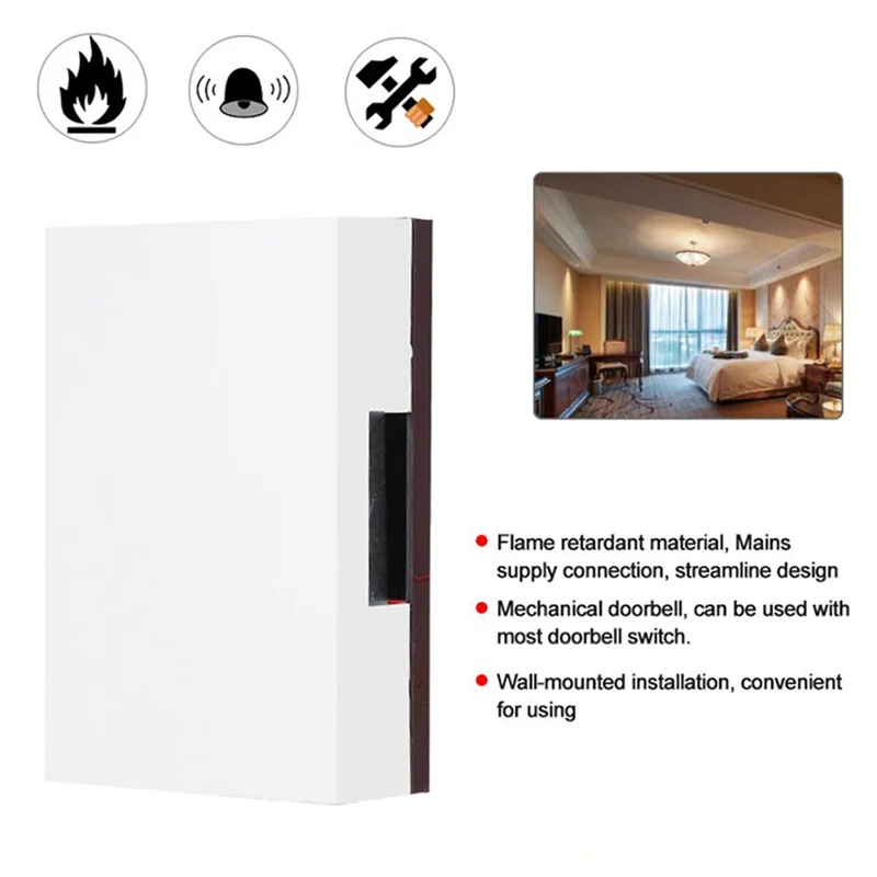 A52T 5X 220V Wired Doorbell Manual Ding Dong Bell Chime For Home Hotel Access Control System Timbre Puerta Casa