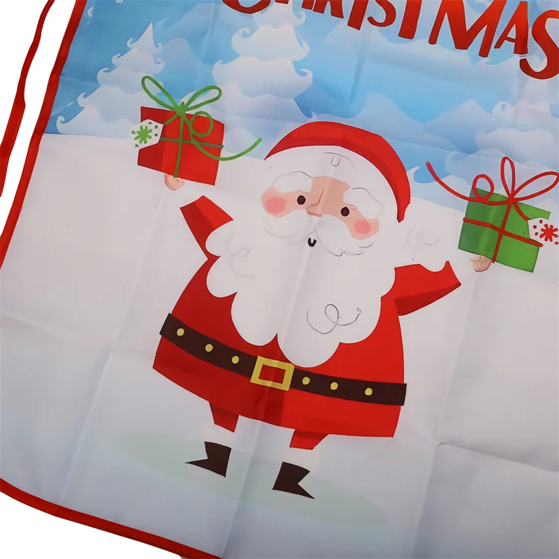 1PC Santa Claus Apron Christmas Tree Dinner Decoration Men And Women Home Kitchen Cooking Baking Oil-proof Apron