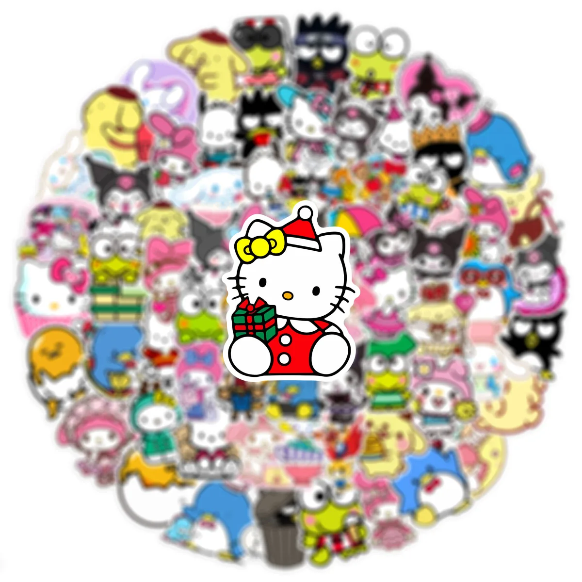 50/100pcs Kawaii My Melody Kuromi Hello Kitty Stickers for Kids Girls DIY Stationery Diary Cute Cartoon Sanrio Sticker Decals