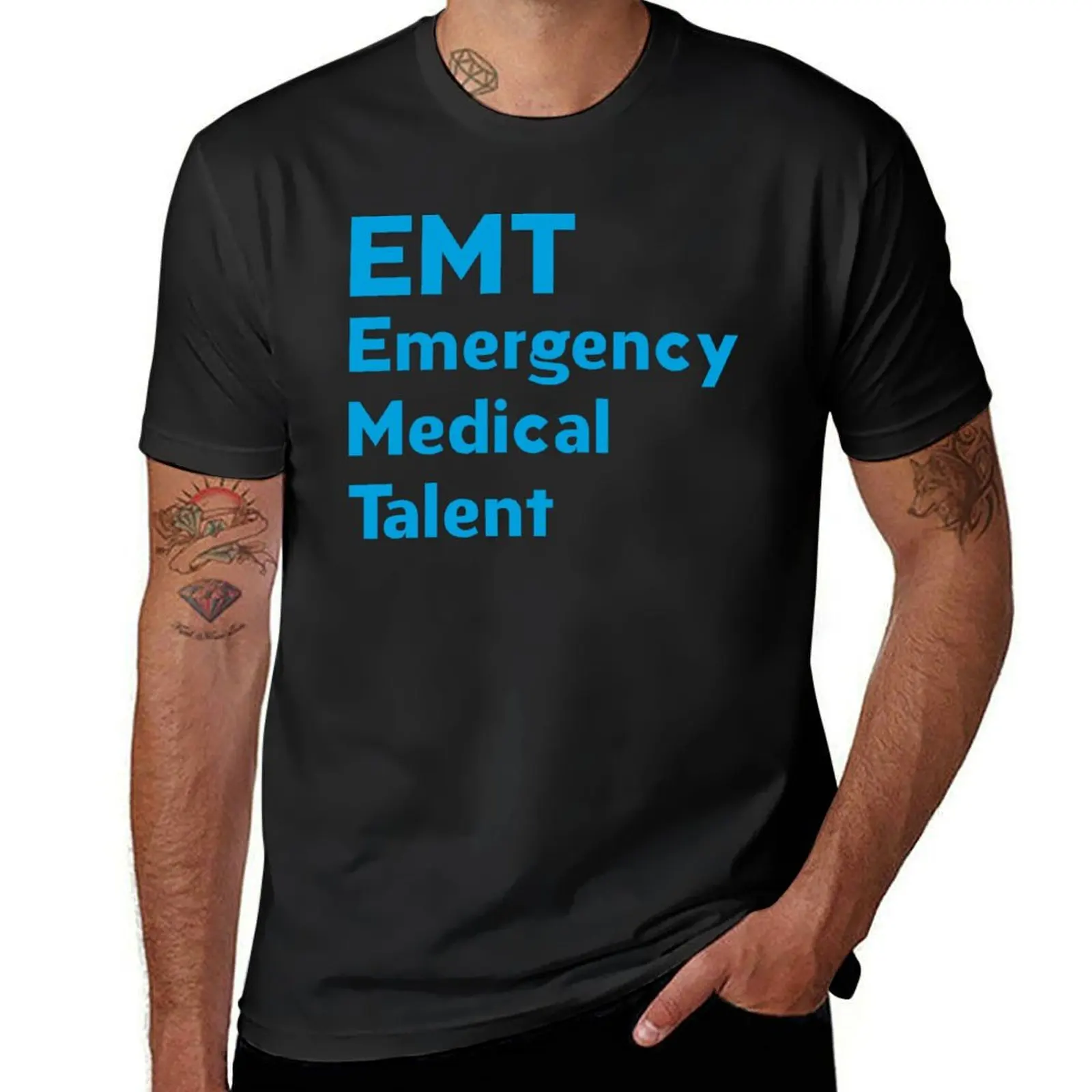 

funny EMT T-Shirt vintage plus size clothes tops Personalized t-shirt men t shirts