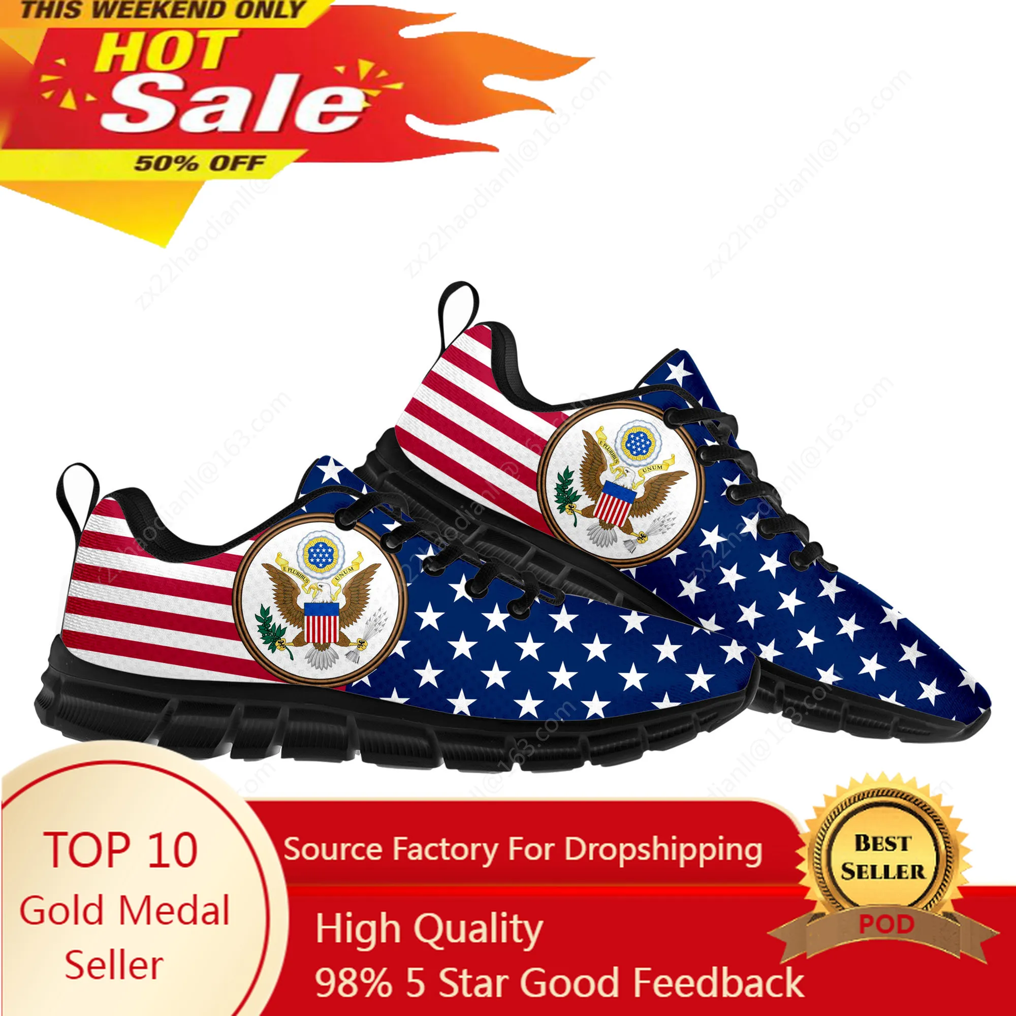 

USA Flag America Red Blue White Art Sports Shoes Mens Womens Teenager Kids Children Sneakers Casual Custom Quality Couple Shoes