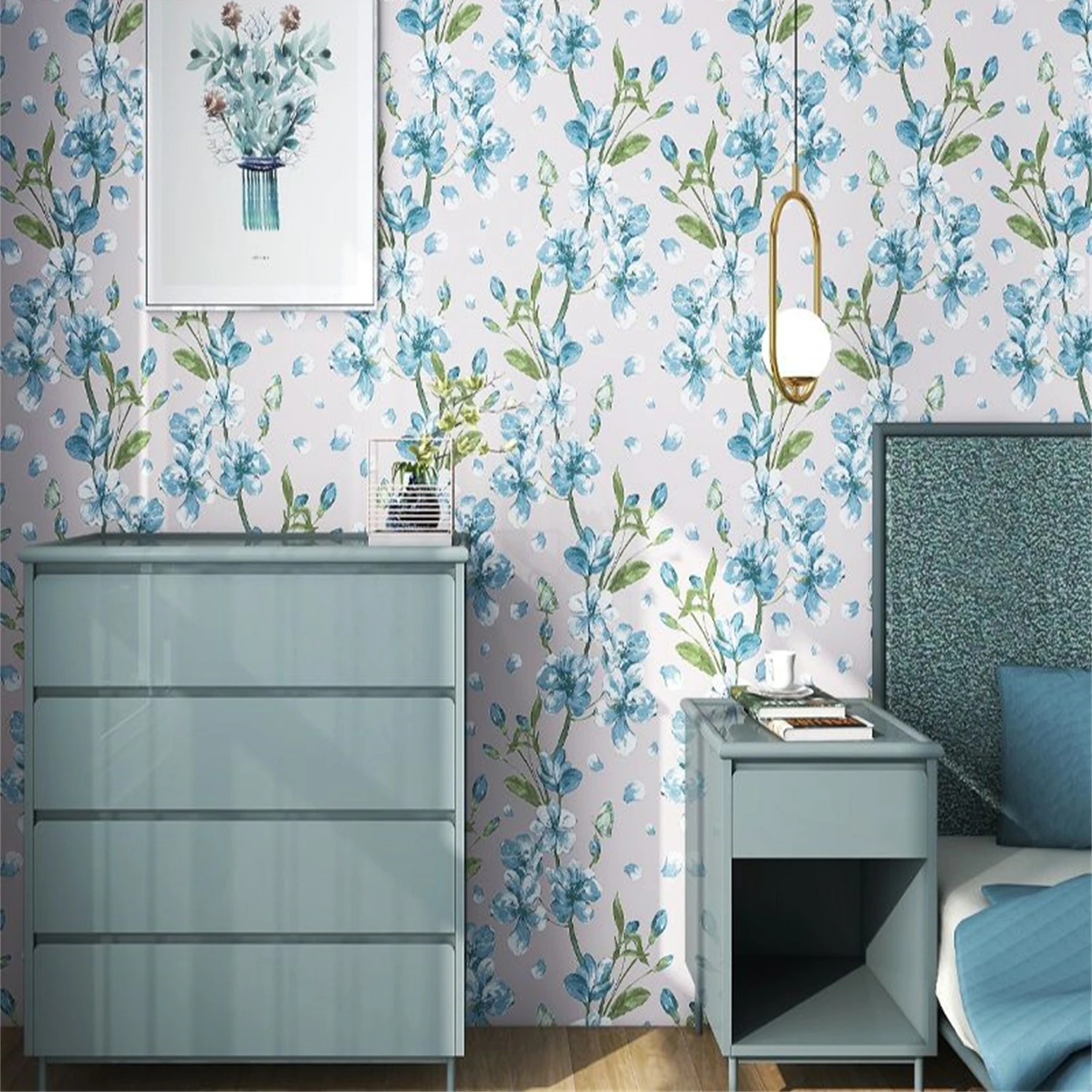 

Пасторальные Цветочные самоклеящиеся наклейки для спальни