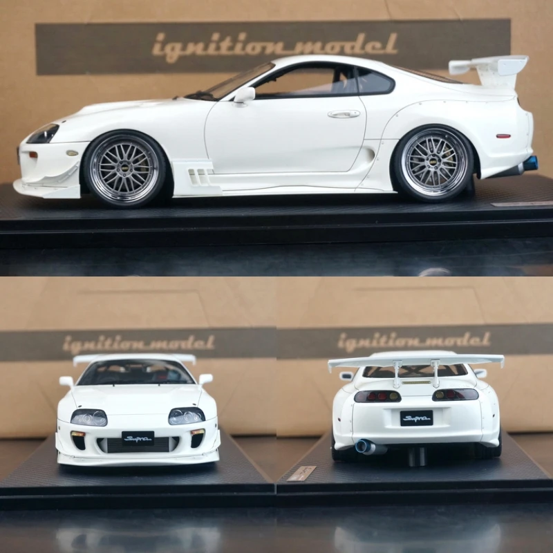 IG 1:18 Supra A80 BBS White JDM Simulation Limited Edition Resin Metal Static Car Model Toy Gift