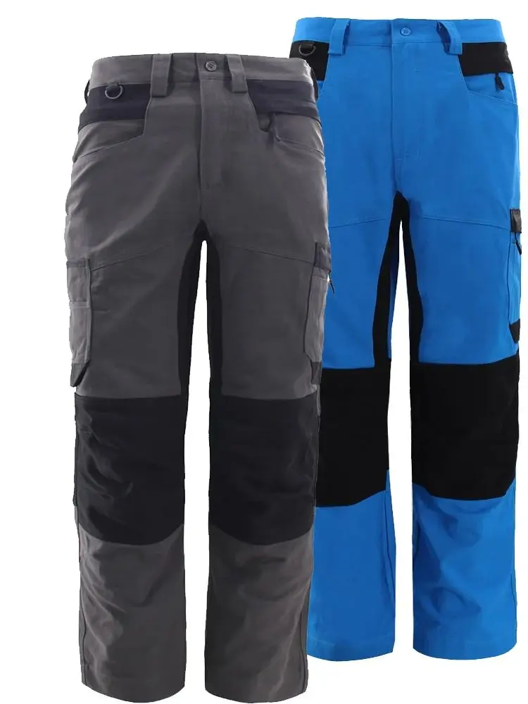 

Men's carperner 100% cotton work pants men workwear muti pockets electrician work trousers