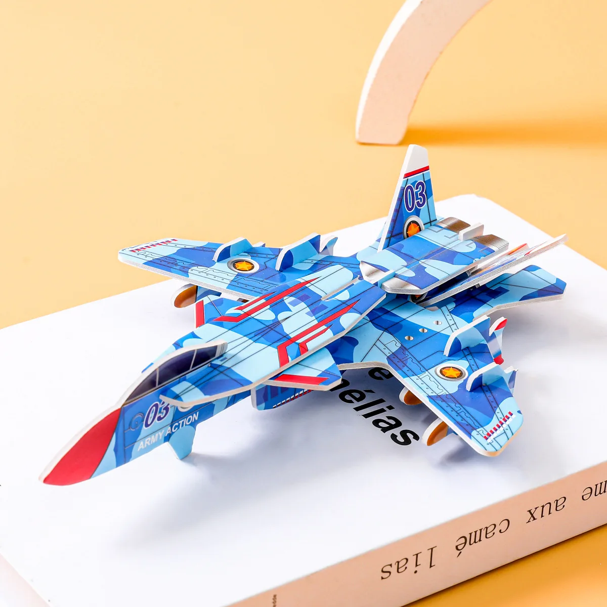 3D Paper Puzzle Kindergarten DIY Handmade Airplane Model Children\'s Early Childhood Education Puzzle Montessori Games