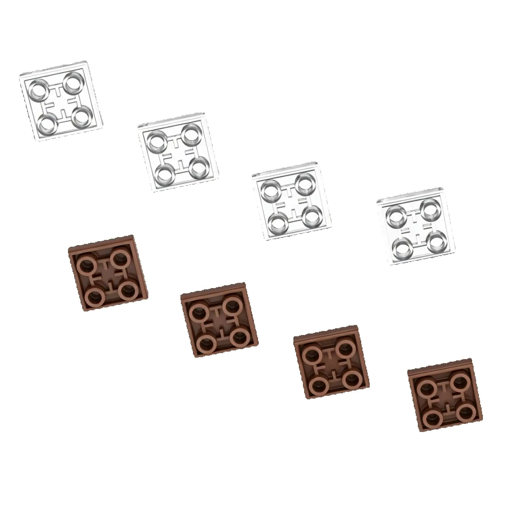 100pcs 11203 MOC Compatible Modified 2 X 2 Inverted Building Blocks Particles Tile DIY Compatible Bricks for Creative Assembly