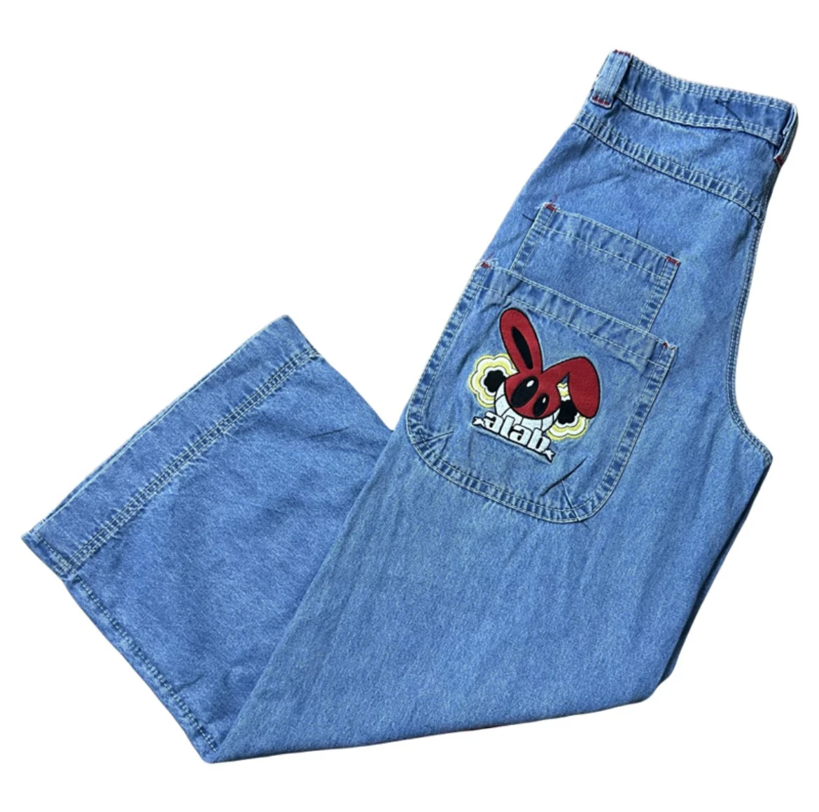 

Уличная одежда в американском стиле ретро JNCO Spicy Y2K Sle Faion, модные широкие джинсы в стиле хип-хоп, джинсы Thiened для подростков