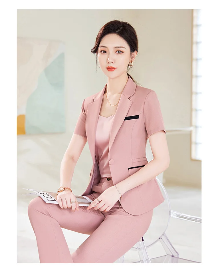 Summer Elegant Styles Women Business Suits with Skirt and Tops Ladies Office Work Wear Professional Blazers Career Clothing Set