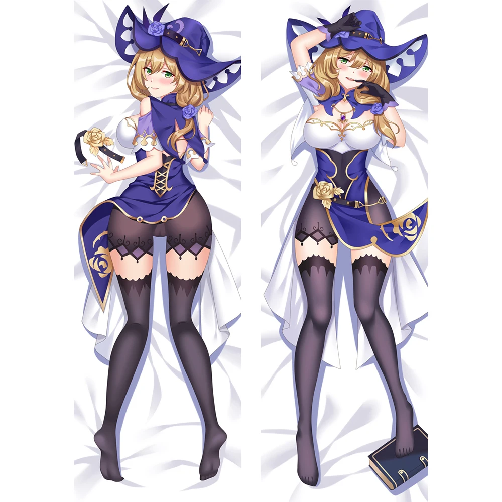 

Game Genshin Impact Lisa Cosplay Dakimakura Hing Body Case Double Side Printed Anime Pillow Cover Pillowcase