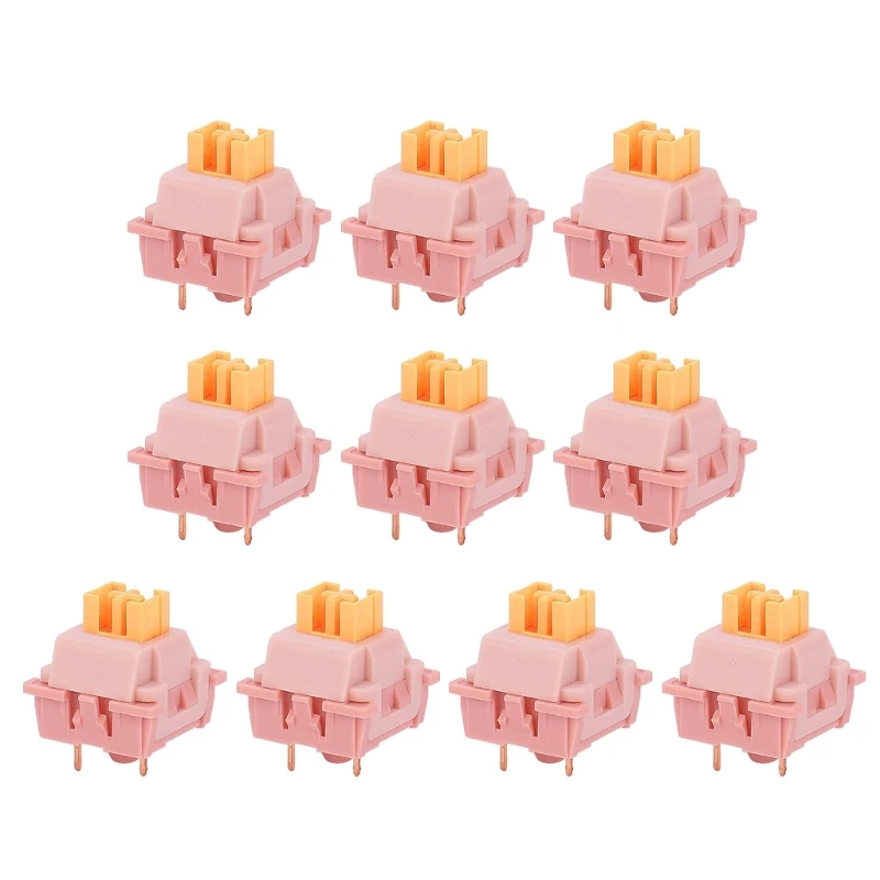 066A Cream Kuning Peaching Silents Linears Keyboards Sakelar Pra Lubed Hotswaps 3pin