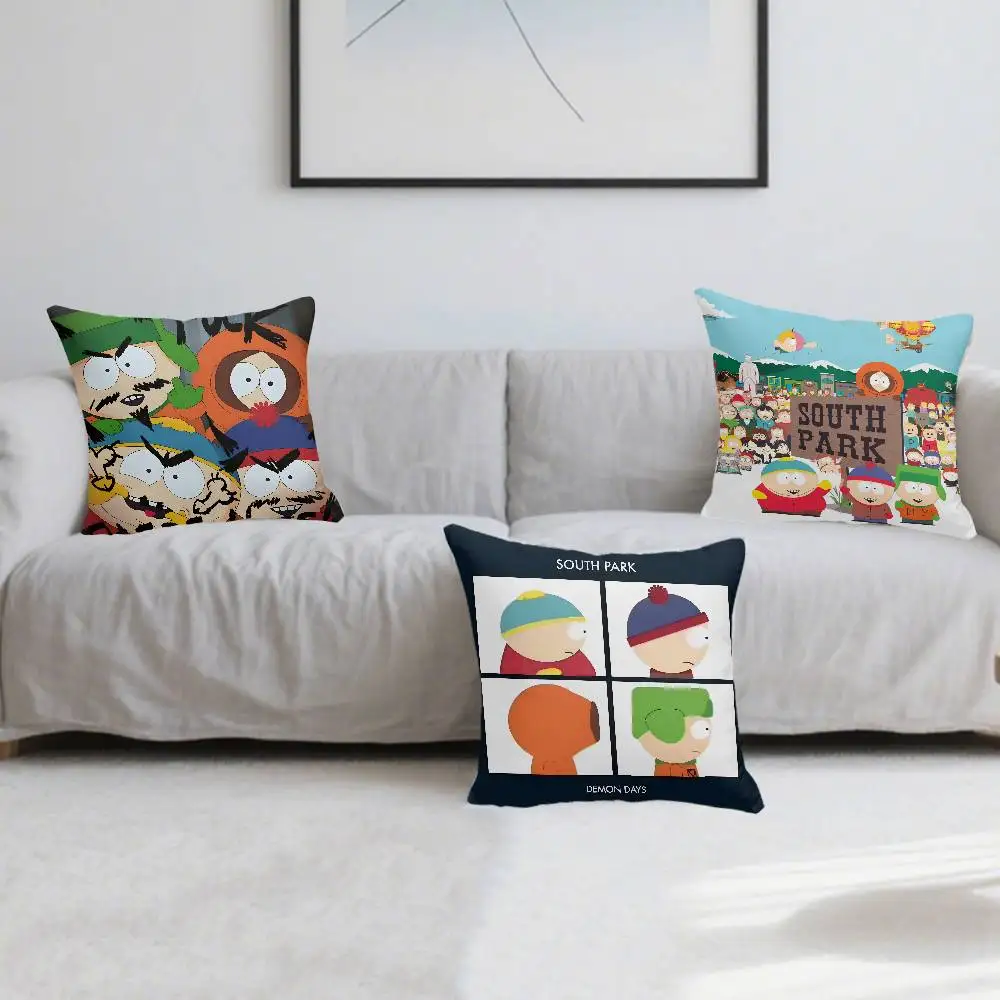 

Anime S-SouthS Park Pillow Case Pillow Case Living Room Sofa Cushion Cover Suitable For Home Bedroom Room Decoration