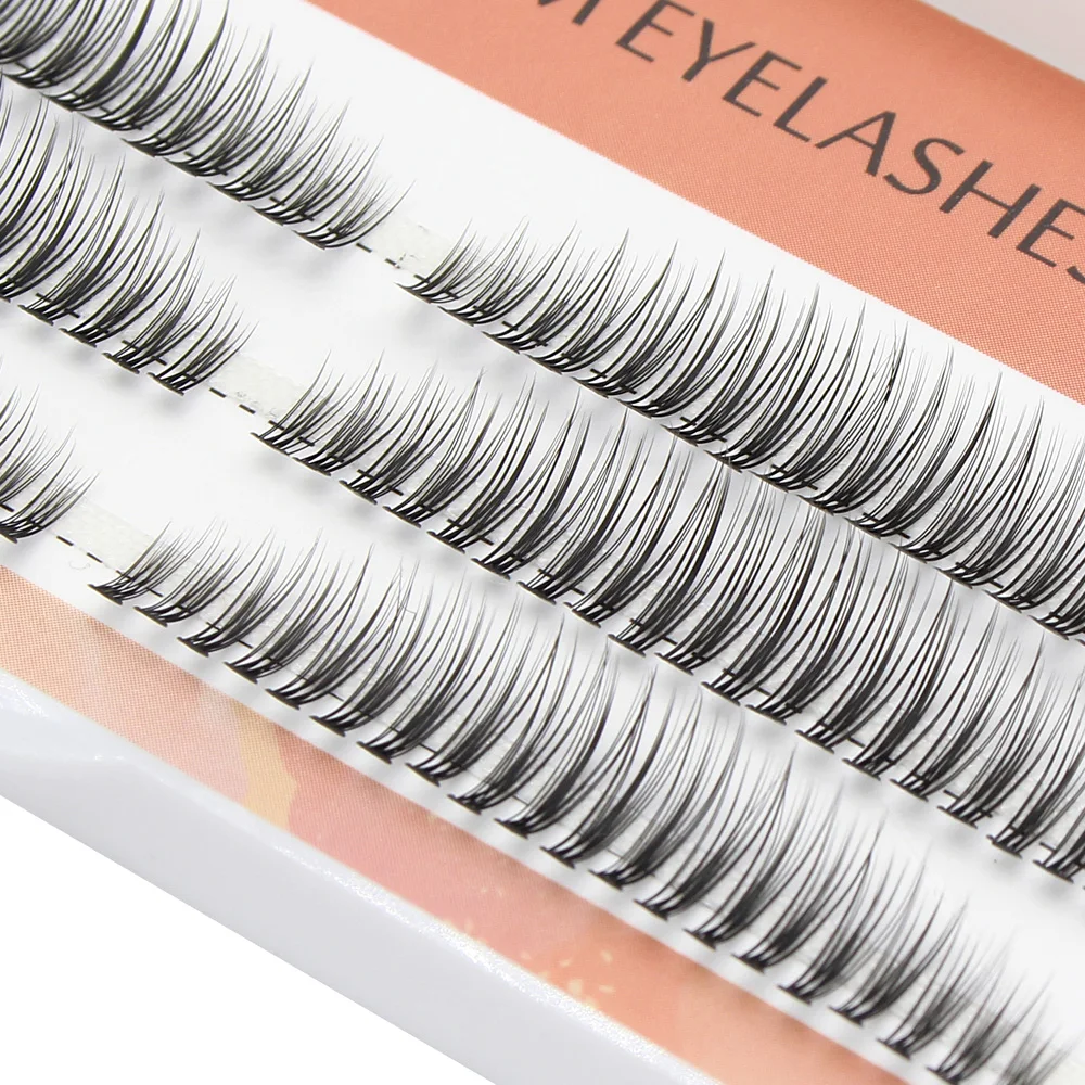 Premium Mix Length 6-10mm Faux Eyelash  Extension Natural 3D Russian Volume Faux Eyelashes Individual Lashes Makeup Cilia