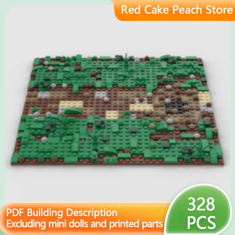 

City Street View Model MOC Building Bricks Cratered Road Battle Plate Modular Technology Children Holiday Gift Assemble Toy Suit