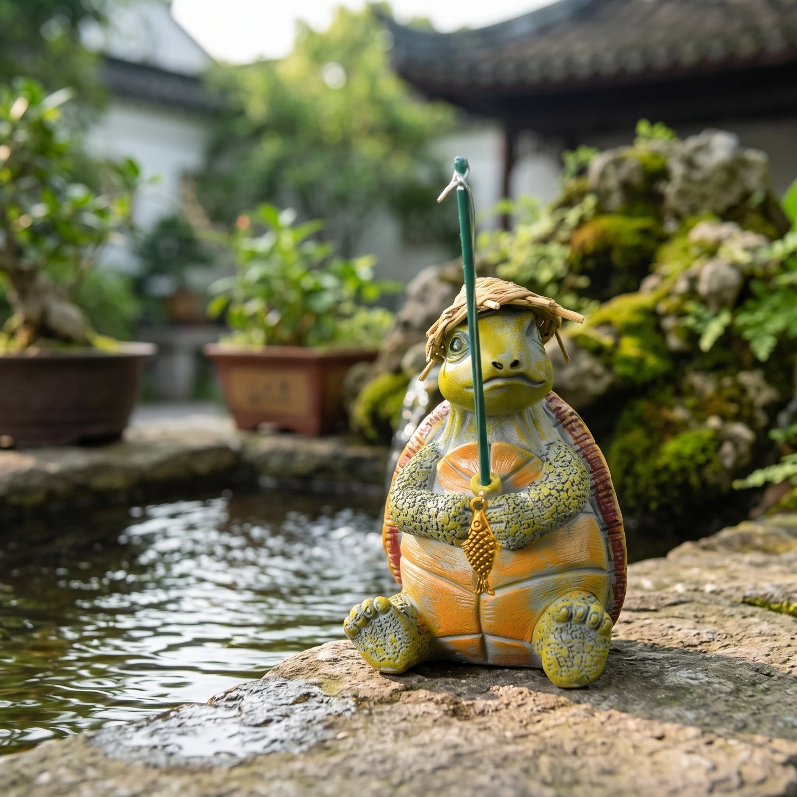 Aquarium Fishing - Fishing Turtle Ornament Resin Turtle Ornament